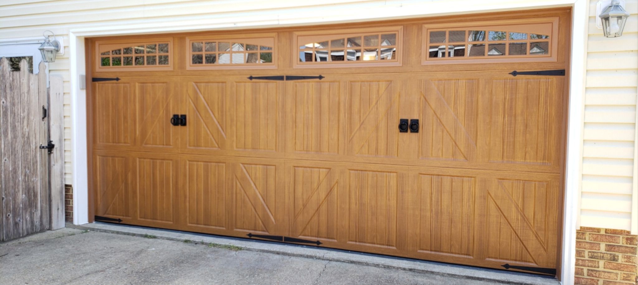Carriage House Door with Decorative Hardware