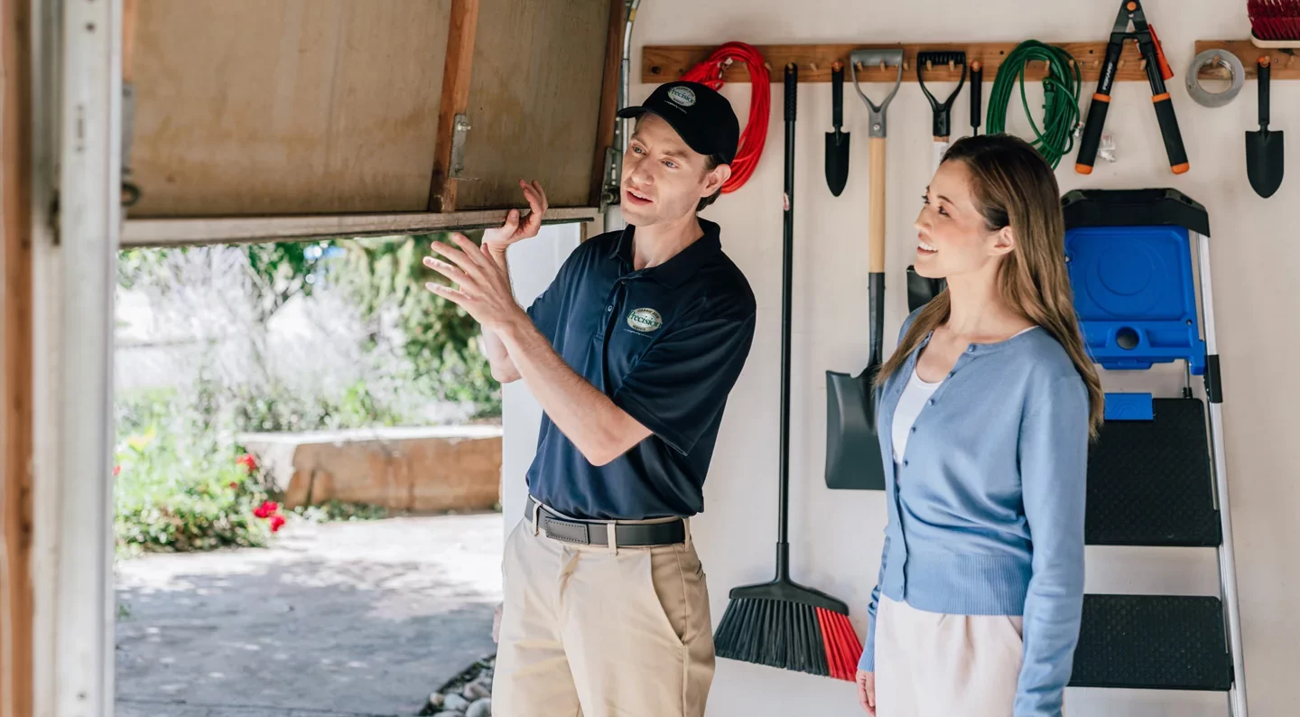Garage door inspection to determine types of garage door bottom seals